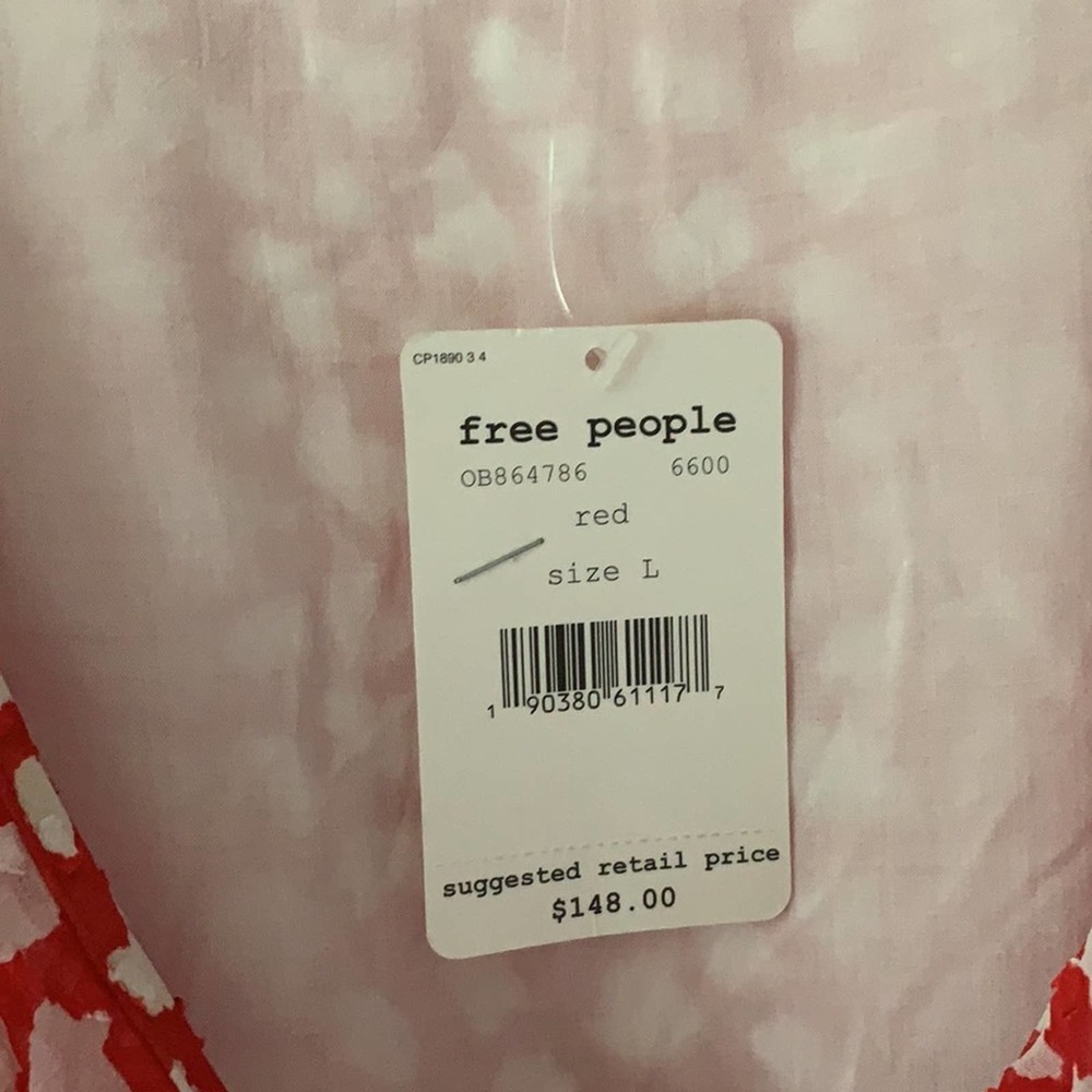 Free People Red Frenchie Dress - Picture 8 of 9